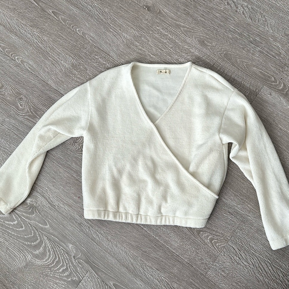 Madewell ottoman knit wrap top